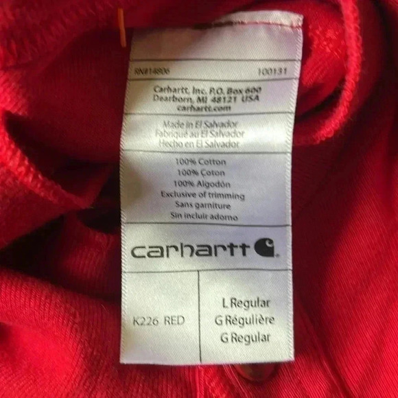 Carhartt Men’s Unisex Onesie, Long John’s Red Sleepwear, Thermal Undergarment L - Picture 7 of 13